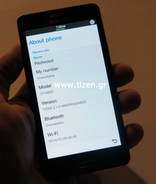 Samsung GT-i8800 - неанонсированный смартфон на базе TIZEN OS 2.1