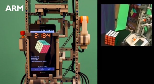 Lego-робот для сборки кубика Рубика (2 видео)