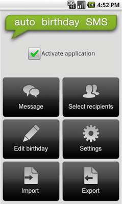 Auto Birthday SMS 1.3 Автоматическая отправка SMS в день рождения ваших друзей