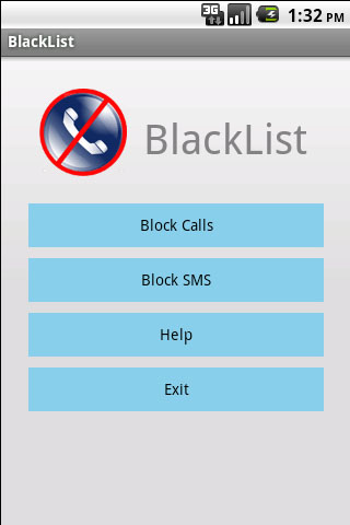 Черный список 2.3с. Блокирование нежелательных звонков