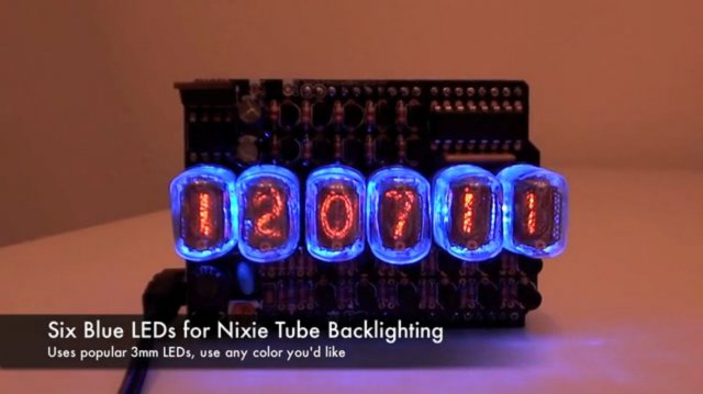 Nixie Tube Shield - часы с открытым исходным кодом (4 фото, видео)