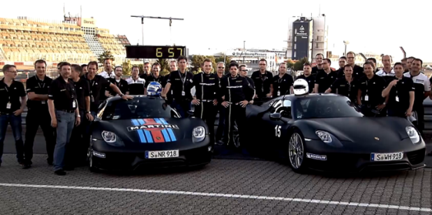 Гибридный суперкар Porsche 918 установил рекорд скорости (видео)
