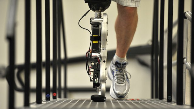 Бионическая нога, контролируемая мозгом (видео)