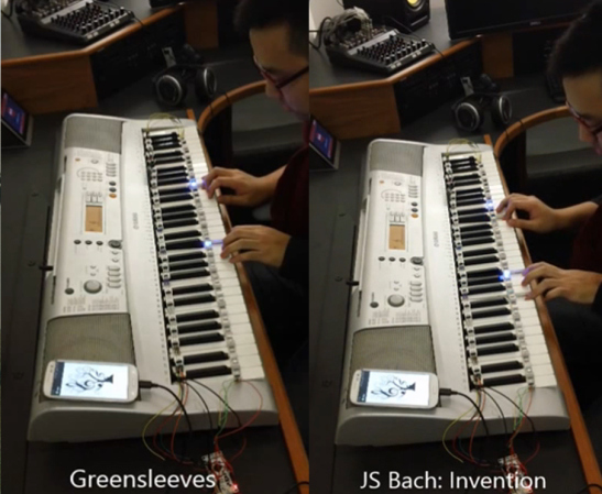 LED-помощник для игры на синтезаторе (видео)