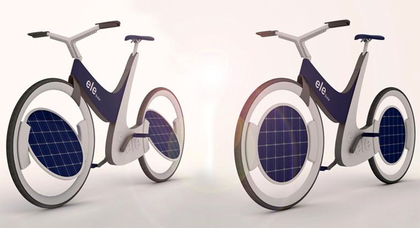 Электро-велосипед с солнечными батареями (2 фото + видео)