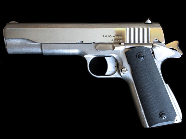 Металлический Colt 1911, напечатанный на 3D принтере (2 фото + 2 видео)