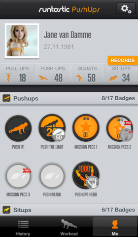 Runtastic PushUps PRO 1.5 Тренер для отжиманий