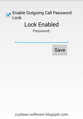 Outgoing Call Password Loker 1.0.3 Блокировка исходящих звонков с помощью пароля