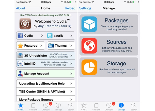 Джейлбрейк для iOS 7 получил поддержку Cydia (видео)