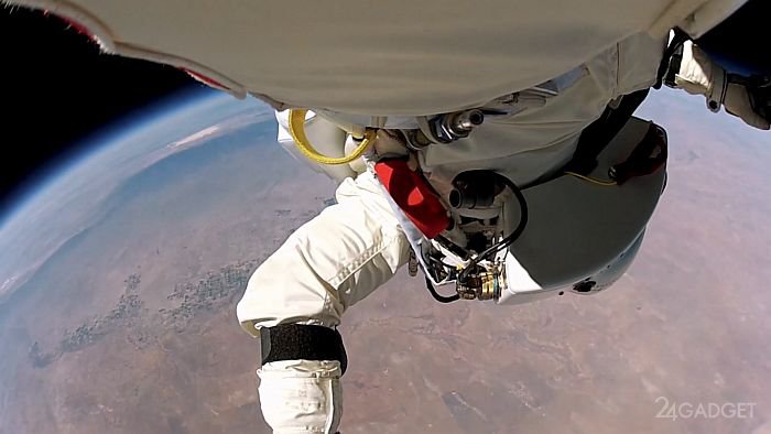 Падение с высоты более 39000 метров "от первого лица" (видео)