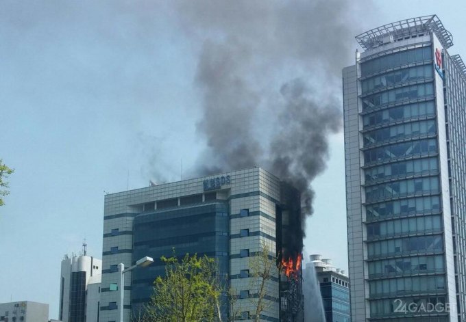 Пожар в дата-центре Samsung (4 фото + видео)