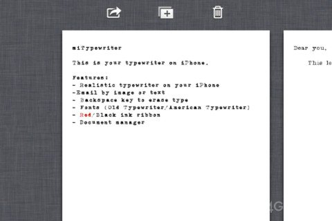 miTypewriter 3.1.2 Печатная машинка на iPhone/iPod Touch