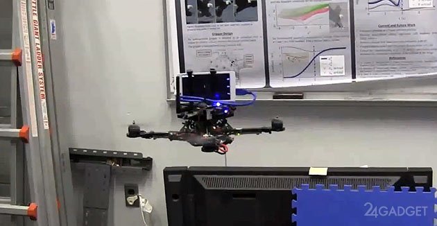 Квадрокоптер оборудовали новым 3D-зрением (видео)
