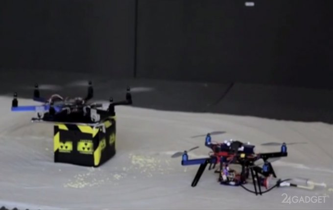 Летающий дрон для уборки радиоактивных отходов (видео)
