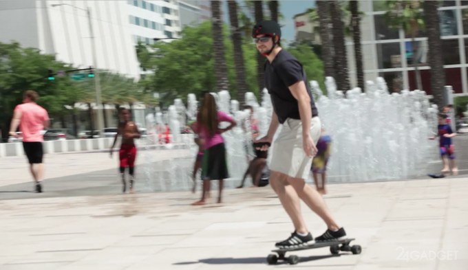 Самый лёгкий электроскейтборд в мире (4 фото + видео)