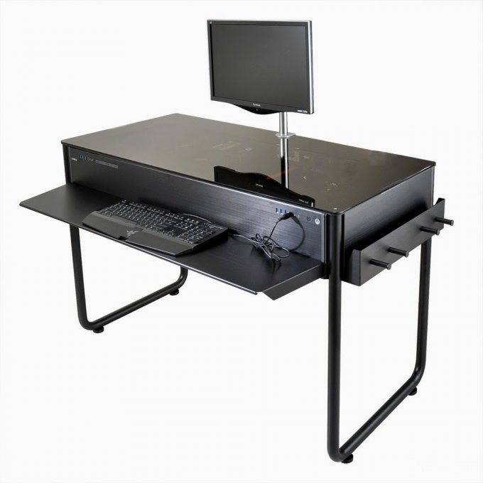 Компьютерные столы со встроенным системным блоком (27 фото + видео)