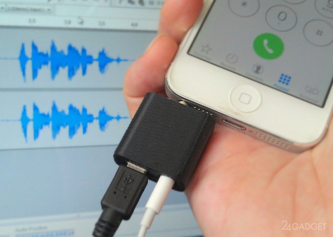 Adapter for recording sound from a smartphone (video)