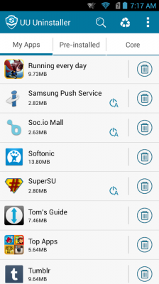 UU Uninstaller 1.2 Удаление пользовательских/предустановленных/системных приложений