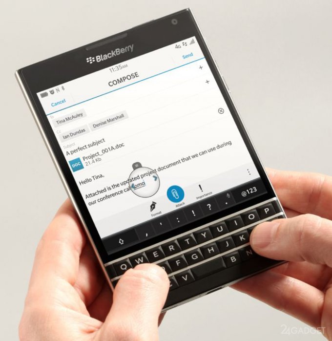 Живое видео смартфона BlackBerry Passport 
