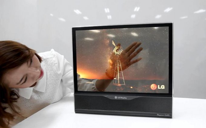 Гибкий и прозрачный 18-дюймовый OLED-дисплей от LG (2 видео)
