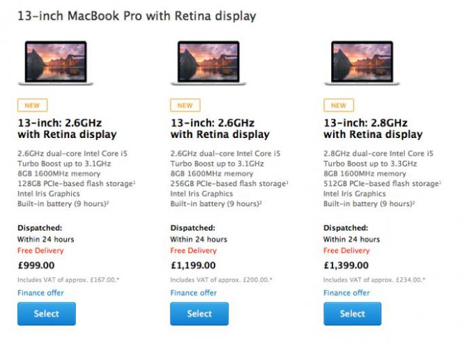 MacBook Pro с дисплеем Retina поступили в продажу (3 фото)