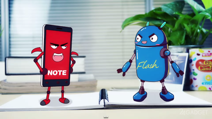 Alcatel OneTouch Flash against Galaxy Note 3 Neo (video)