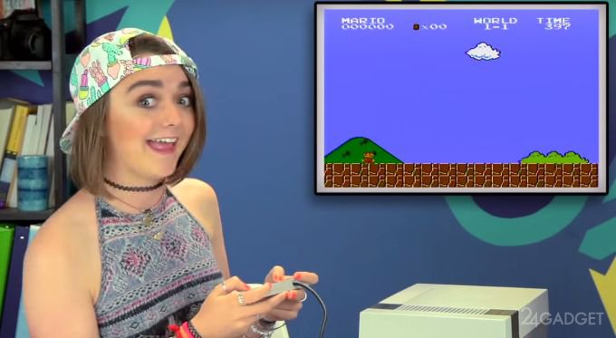 Арья Старк впервые играет в NES (видео)