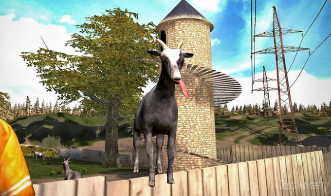 A goat simulator appeared on Android and iOS (3 photos + video)