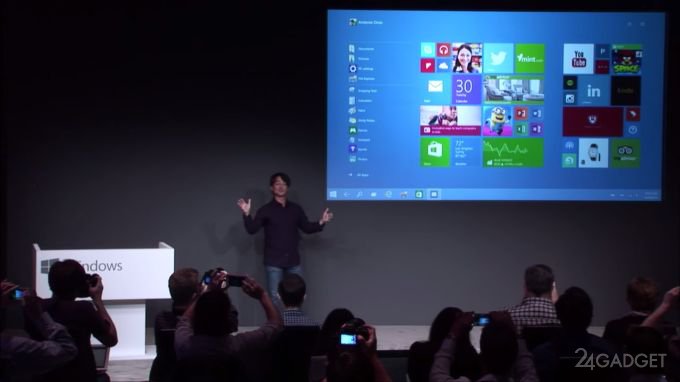 Первый взгляд на Windows 10 (видео)