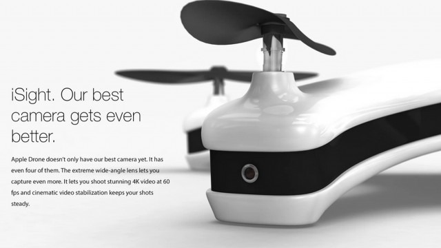 Apple Drone - дизайнерский концепт квадрокоптера (3 фото)
