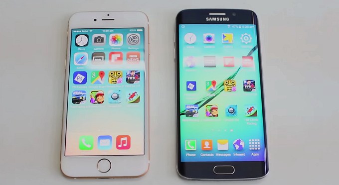 Samsung Galaxy S6 Edge и Apple iPhone 6 прошли тест на скорость (видео)