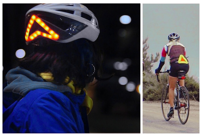 Велошлем со встроенными световыми сигналами (11 фото + видео)