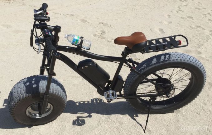 Электровелосипед для поездок по песку и снегу (7 фото)