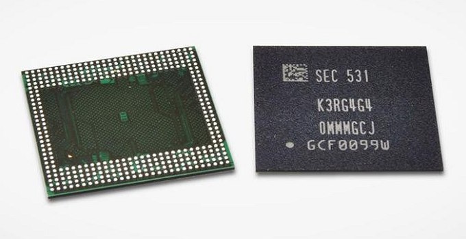 Samsung запустила производство 12-гигабитной памяти LPDDR4 для гаджетов