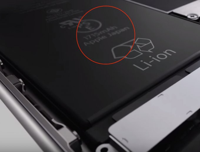 Ёмкость аккумулятора iPhone 6s меньше, чем у iPhone 6 (2 фото + видео)