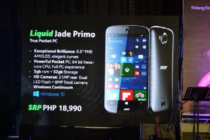 Известна цена Acer Jade Primo с Windows 10 и функцией Continuum (3 фото)