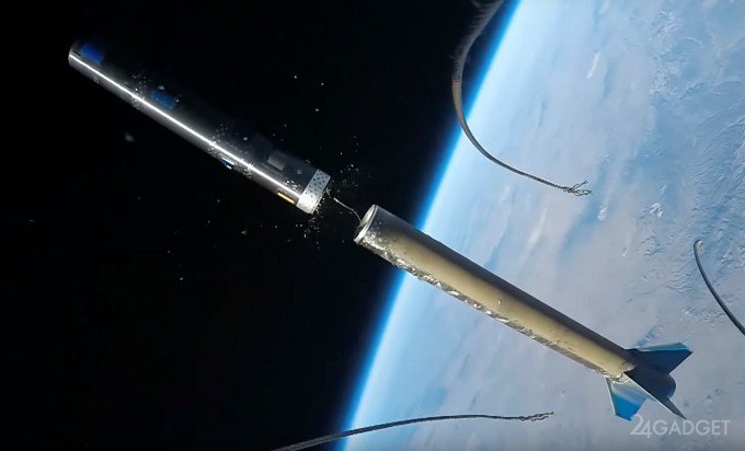Новый ракурс отделения ракетной ступени в космосе (видео)