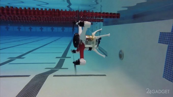 Дрон научили плавать на поверхности воды и под водой (4 фото + видео)
