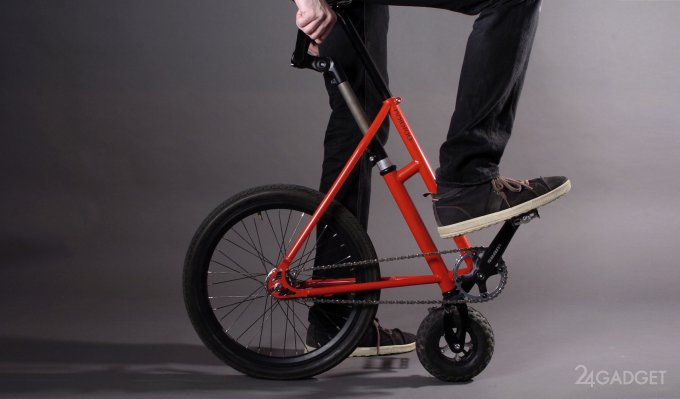 Компактный велосипед с необычной конструкцией (8 фото + видео)