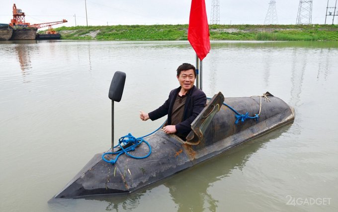 Китайский фермер построил собственную подлодку (7 фото)