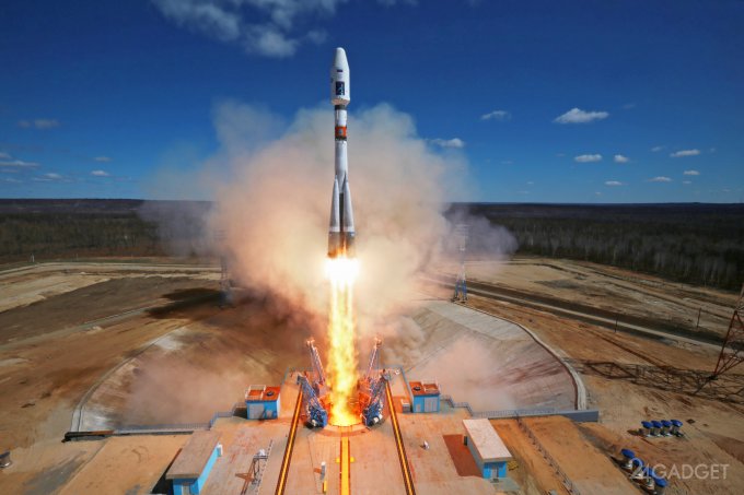 Полёт российской ракеты Союз-2.1а записали бортовые камеры (видео)