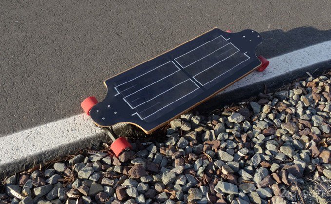 Электрический скейтборд с зарядкой от солнца (5 фото + видео)