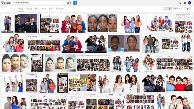Поисковую систему Google заподозрили в расизме (5 фото + видео)