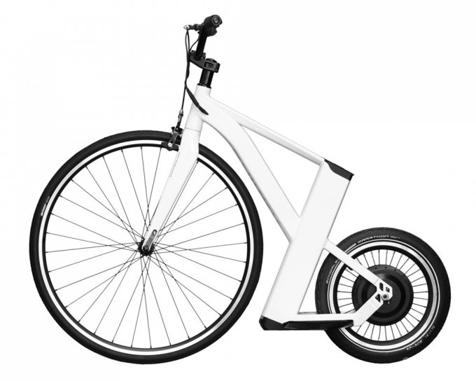 Оригинальный велосамокат с электрическим приводом (13 фото + видео)