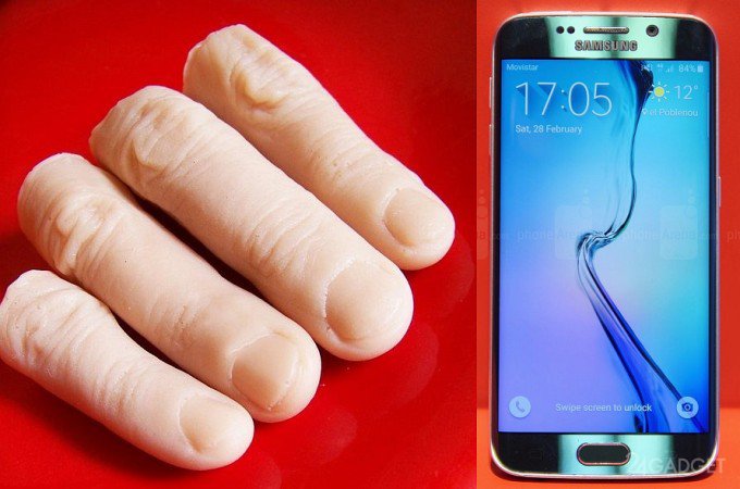 Samsung Galaxy S6 удалось разблокировать бумажной копией отпечатка пальца (3 фото + видео)