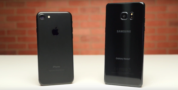 Сравнение производительности Galaxy Note 7 и iPhone 7