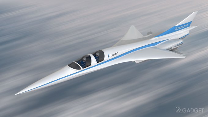 Представлен прототип сверхзвукового пассажирского лайнера XB-1 (9 фото)