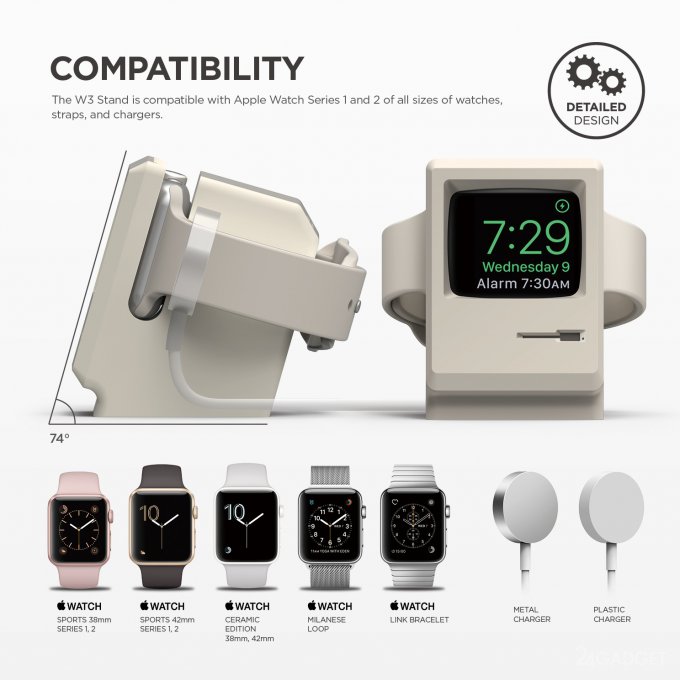 Elago W3 Stand превращает Apple Watch в мини-Macintosh (6 фото)