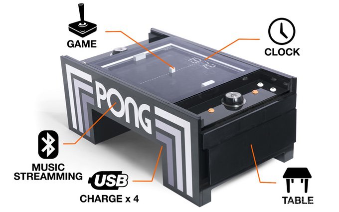 Кофейно-игровой столик Atari PONG (9 фото + видео)