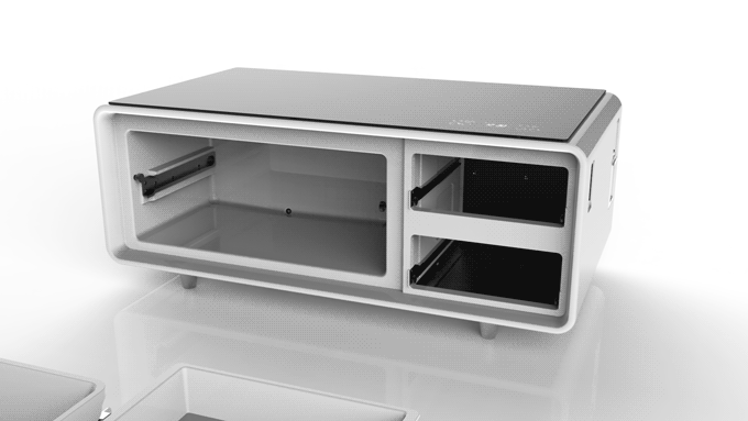 Кофейный столик с холодильником и динамиками (9 фото + видео)